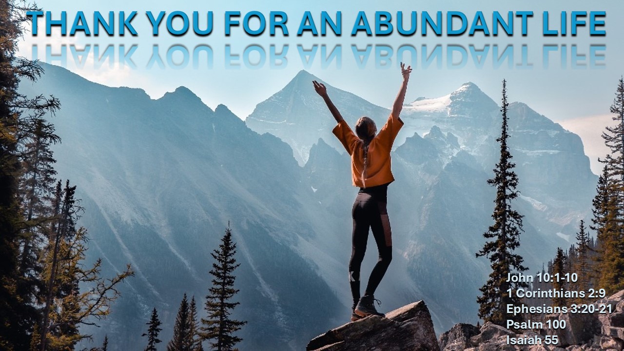Thank You for an Abundant Life
